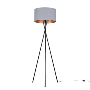 LATITUDE RUN Misner 155cm Camden Tripod Floor Lamp with Large Reni Shade