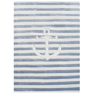 LIVONE Stars Light Blue/White Rug