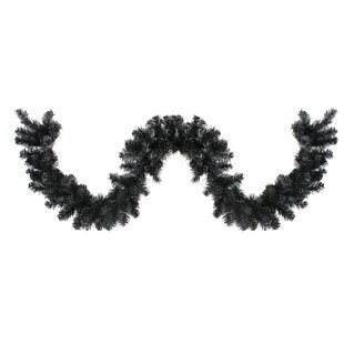 NORTHLIGHT SEASONAL 9' x 10" Black Colorado Spruce Artificial Halloween Garland - Unlit