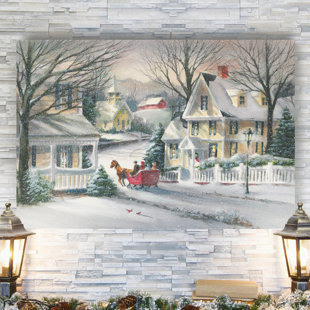THE HOLIDAY AISLE® " Village Sleigh Ride " by Parvez Taj