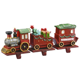 NATIONAL TREE CO. 3-Piece Train Car Stocking Holders