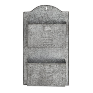 WOODLAND IMPORTS Metal Wall Organizer with Mail Storage