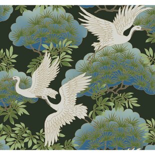 YORK WALLCOVERINGS Sprig and Heron 27' L x 27" W Wallpaper Roll