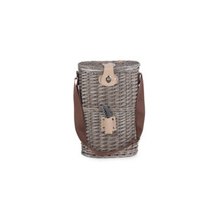 ALPEN HOME Beyer 2 Bottle Wicker Chilled Carry Basket