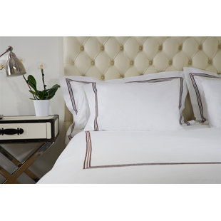 BELLINO FINE LINENS Tivoli 400 Thread Count Egyptian-Quality Cotton Pillowcase