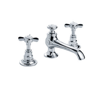 LEFROY BROOKS Connaught Cross Handle Widespread Bathroom Faucet