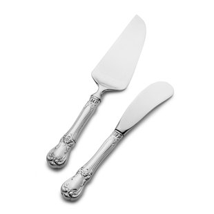 Towle Silversmiths Old Master 2 Pc Cheese Set