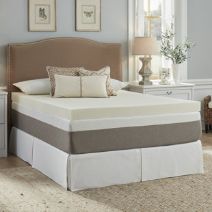SLUMBER SOLUTIONS 4'' Memory Foam Mattress Topper