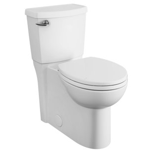 American Standard Cadet 3 Flowise Skirted Seat Round Front Toilet with Seat Chair Height