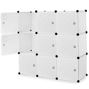 Mount-It! Modular Plastic Cube Storage Organizer - 9 Cubes (Set of 9)