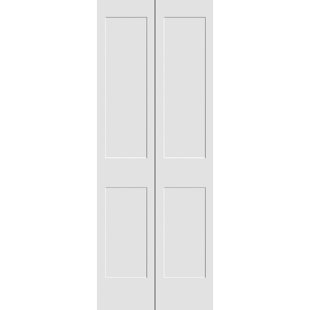 TRIMLITE Primed 2 Panel Shaker Bi-Fold Door
