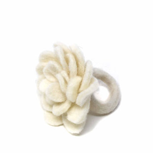 GLOBAL CRAFTS Fabric Napkin Ring (Set of 4)