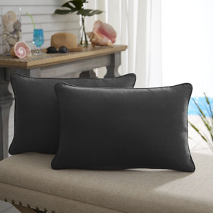 MOZAIC COMPANY Noir Indoor/Outdoor Reversible Throw Pillow (Set of 2)