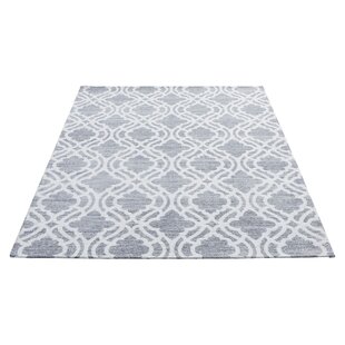 SEHRAZAT Carina Abstract Machine Woven Flatweave Gray Indoor / Outdoor Area Rug