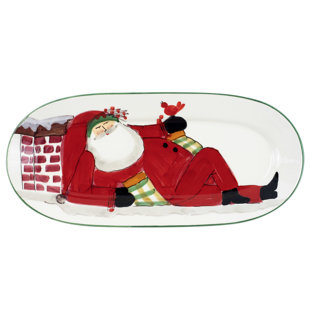 VIETRI Old St. Nick Small Oval Platter