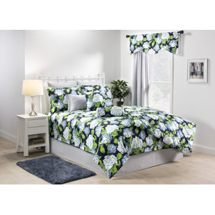 VICTOR MILL ticking stripe blue Bed Skirt