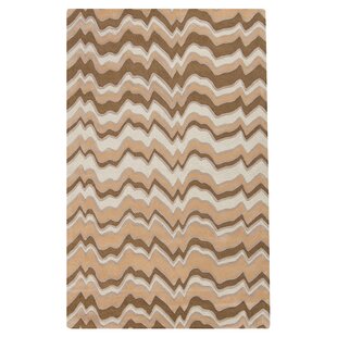 CANDICE OLSON RUGS Modern Classics Abstract Handmade Tufted Wool Tan/Light Brown/Light Beige/Light Gray Area Rug