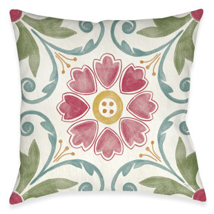 LAURAL HOME Floral Throw Pillow
