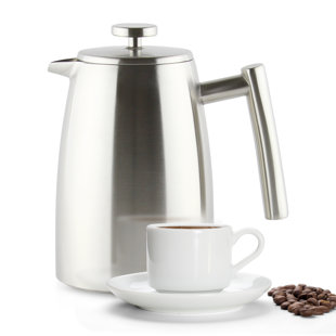 GRUNWERG Café Olé Stal Belmont Double Walled Cafetiere Coffee Maker