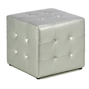 CORTESI HOME Faux Leather Ottoman
