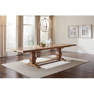 ANDREW HOME STUDIO Grande 7 - Piece Extendable Solid Wood Trestle Dining Set
