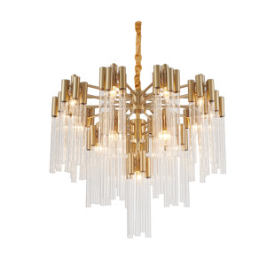 EVERLY QUINN Kelsch 16 - Light Dimmable Tiered Chandelier