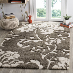WINSTON PORTER Chaffin Shag Performance Floral Rug