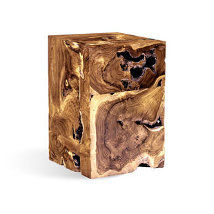 IBOLILI Solid Wood Accent Stool