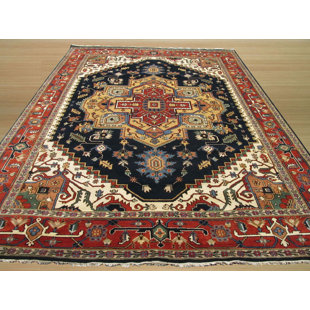 MERIDIAN RUGMAKERS Stylish and Durable Hand Knotted Wool Oriental Stain Resistant Indoor Brown Area Rugs