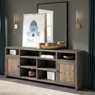 GREYLEIGH™ Columbia 84" No Assembly Required Barnwood Finish TV Stand, Holds Up To a 100" TV