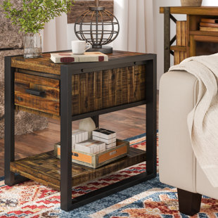 ALCOTT HILL® Crysta Solid Wood Top End Table with Storage