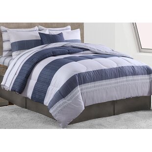 MAISON CONDELLE Nantucket Percale Ring Stitch Striped Comforter Set