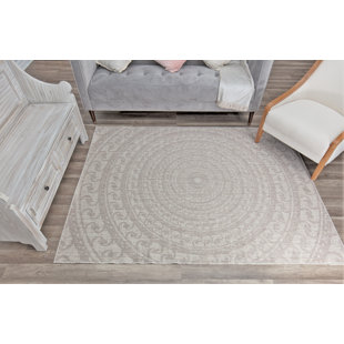 COSMOLIVING BY COSMOPOLITAN Veranda Geometric Dark Gray Indoor / Outdoor Area Rug