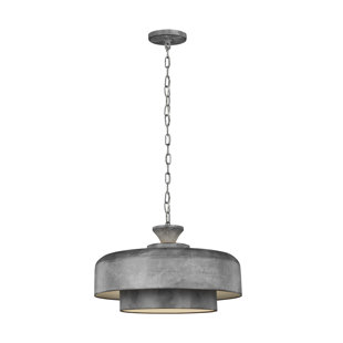 ED ELLEN DEGENERES Haymarket 1 - Light Weathered Galvanized Single Pendant
