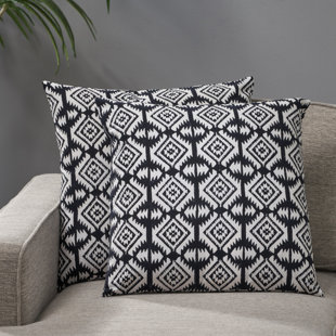 LE POUF Doris Geometric Cotton Pillow Cover (Set of 2)