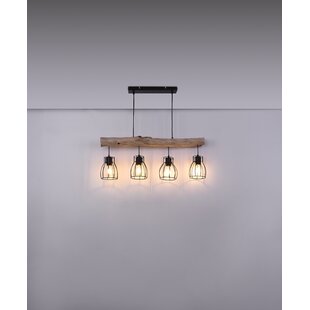 ZIPCODE DESIGN Cherita 4 - Light Black/Natural Kitchen Island Pendant