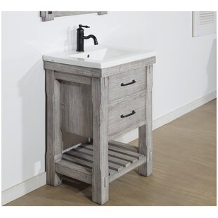 MILLWOOD PINES Timucin 24'' Single Bathroom Vanity with Ceramic Top