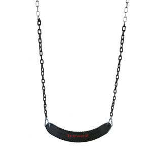 M&M Sales Enterprise Rubber Black Belt Swing with Mounting Hangers and Chains