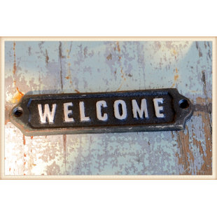PEACOCK PARK DESIGN Welcome Iron Plaque