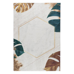SEHRAZAT Caimas Floral Hand Woven Flatweave Cream Area Rug