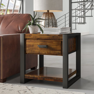 ALCOTT HILL® Crysta Solid Wood Top End Table with Storage