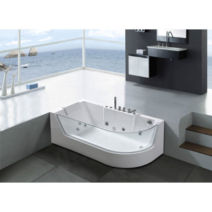 SIMBA USA INC 67'' x 31.5'' Acrylic Bathtub with Faucet