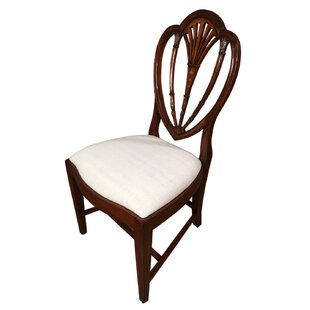 LEIGHTON HALL FURNITURE Fabric Queen Anne Back Side Chair in Brown/Cream