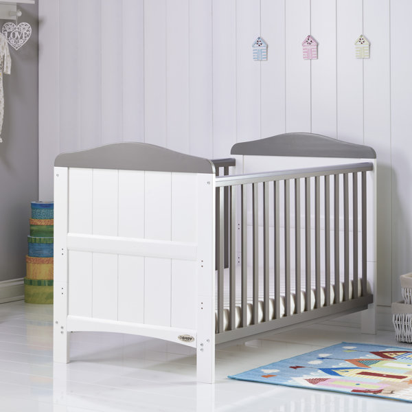 gray cot bed