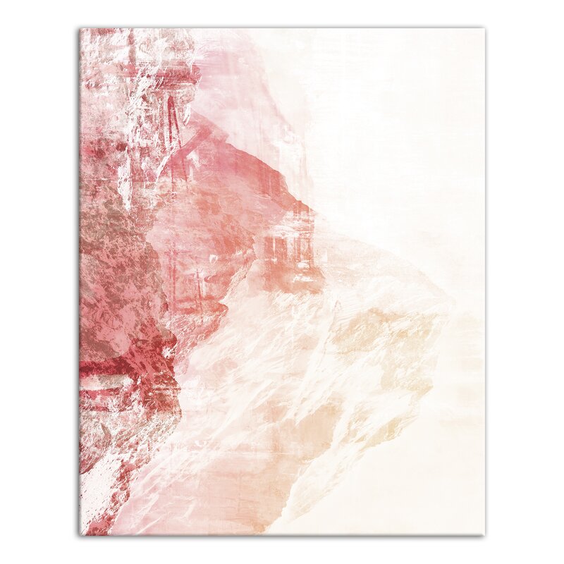 'Blush Pink Watercolor' Graphic Art Print on Canvas