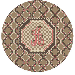 Round Monogram Rugs Wayfair Lanikai Monogrammed Pink Area Rug