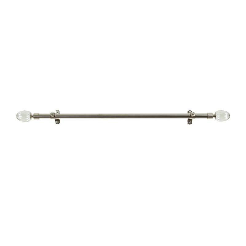 Rosdorf Park Henley Decorative Telescopic Metal Curtain Rod Set