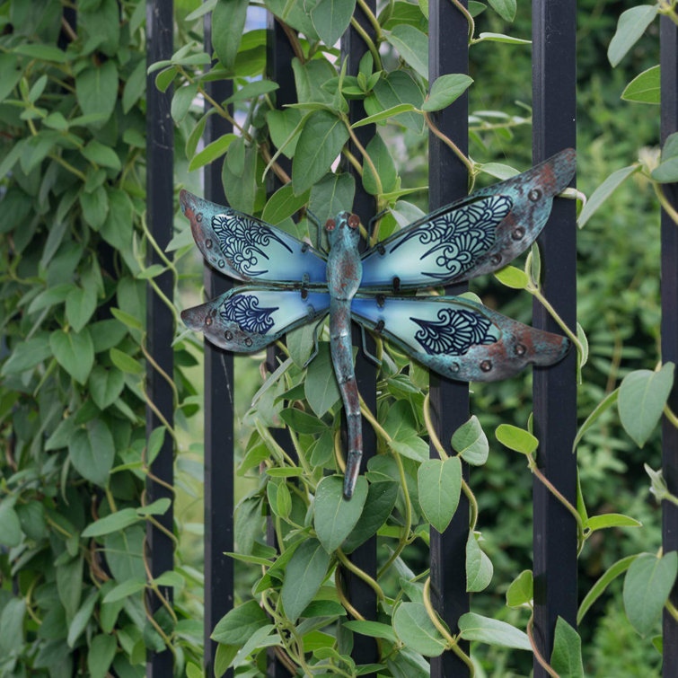 August Grove® Dragonfly Garden Wall Decor | Wayfair
