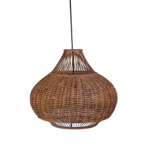 Handwoven 1-Light Pear Pendant Lamp