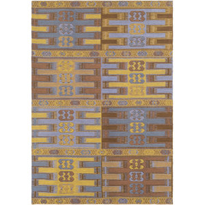 Ridge Manor Transitional Hand Woven Gold/Camel Outdoor Area Rug